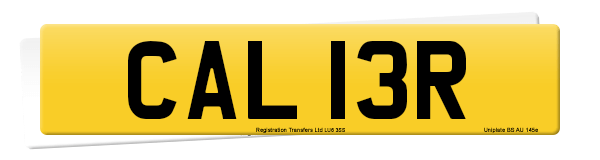 Registration number CAL 13R
